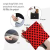 Storage Bags Print Fashion Black And Red Polka Dot Shopping Tote Portable Shopper Shoulder Handbag