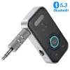 Joueurs Bluetooth 5.3 Adaptateur audio sans fil AUX 2in1receiver Transmetteur 3,5 mm Jack pour écouteur filaire en haut-parleurs télévisés MP3 lecteur