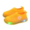 Kinderluftgnade LED LEG SPORTSUSSUHE SOMMER AMMABLE Jungen Mädchen Luminöse Daisy Blumen -Sneaker Kinder Kleinkind Baby XZ19094