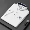 Mens Summer Fashion Lapel Solid Colour Embroidery Paul ShortSleeved Polo Shirt Light Luxury Business Casual Daily Top 240410