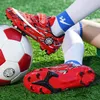 Amerikanische Fußballschuhe Blue Kids Soccer Indoor Children's Rasen Stollen Haken und Loop -Sneaker für Boy Chuteira Futsal