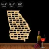 Södra USA Trävin Cork Florida Map Georgia Mississippi Display Wall Map Texas Wine Cork Holder Wall Decor