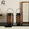 2 Pack Nordic Flower Hollow Wrought Iron Candle Holder Creative Black Aromatherapy Candle Cup Home Decoration Ornaments 240408