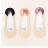 Vrouwensokken Finetoo 3pairs/Lot Ice Silk Boat Women's Summer Dunne Siliconen Non-slip ondiepe mond Katoen Bodem Invisible Sox