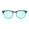 Sonnenbrille Retro Halbrahmen Rotgrüne Farbe Blindheit Gläser Männer professionelle Blindfasten doppelseitige Beschichtungstests kostenlos