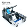 Zonesun ZS-TB50SM Semi-automatico Intelligente Round Glass Bottle Stick Beverages Etichettatura Ungo Etichetta