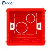 ESOOLI 3 Farben Einstellbare Montagebox Interne Kassette 86 mm*83 mm*50 mm für 86 Touchschalter und Sockelkabel zurück -Box