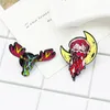 Gdhy dier insecten email pin haaien haai zeepaardjelly jellyfish eland eenhoorn flamingo grasshopper broches badge voor vrouwen sieraden cadeau