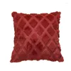 Kudde Plaid Cover Plush Fur 30x50cm 45x45cm mjuka geometriska täcker Vit dekorativ för soffa vardagsrumskudddekor