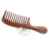 Green Santalwood Width Tooth Comb- Anti static peigt rouge santal largeur dents fines peigne de dents 240327