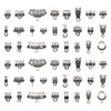 25pcs Connectors Bail Tube Beads fit European Charm Bracelet Pendant Tibetan Silver Spacer Bead Hanger for DIY Jewelry Making