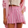 Women's Shorts Women Striped Lounge Y2k Elastic Waist Pajama Summer Going Out Pinstripe Print Boxer