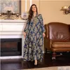 Etnische kleding moslim avondjurk Jacquard borduurjurk kralen mode kaftan arabian dubai abaya vestidos musmanes bayan mod dh4uy