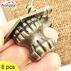 4/8 stks antieke messing sieraden kist houten doos vintage decoratieve voeten been hoekbeugel voor meubelkast beschermen hardware