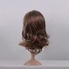 Perruque coiffure femelle multi-couleurs moyennes longues coiffures coiffures chimiques coffre
