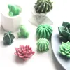 Succulent Plant Silicone Wax Candle Mold Flower Cactus Candle Mould DIY Handmade Aroma Gypsum Plaster Molds Making Candle Form