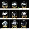 3D -Kristallkugel mit Stand Planet Laser Gravures Solarsystem Globe Astronomie Geschenkgeburtstagsgeschenk Glas Sphere Home Dekoration