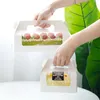 StoBag-Handle Cake Packing Boxes Towel Roll Swiss Roll Wedding Birthday Party Farvor Handmake Gift with Transparent Window 10Pcs