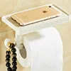 Legering badkamer toiletpapier houder mobiele telefoon houder met plank badkamer handdoekrek toiletpapier rek tissue box