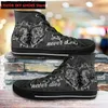 Casual Shoes Classic High Top Canvas Sugar Rose Flower Skull Print Men's Vulcanized Punk Style Footwear Zapatos Mujer