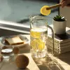 Bozzh Creative Glass Water Pot с деревянным мячом цветочный чайник против взрыва стеклянный чайник -чайник холодный пикер кофей