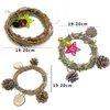 Pet Parrot Birds Cage Toy Rattan Weaved Circle Ring Stand Chewing Bite Hanging Swing Climbing Play Toys For Cockatiel Parakeet
