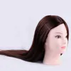 65 cm Synthetische High Temperature Hair Professional Mannequin Head for Barber Practice Hairstyle Hairdresser Doll Training Head