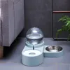 New Bubble Pet Bowls Cat Food Automatic Feeder 1.8L Fountain for Water Drinking Single Large Bowl Dog Kitten Feeding Container