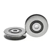 1PCS heavy loading U groove metal wheel roller for guide rail 8mm bore sliding V type pulley bearing 8*50*13mm