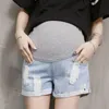 Hole Shorts For Pregnant Women Denim Maternity Clothings High Waist Pants Prop Belly Gravidas Summer Jeans Maternity Shorts NEW