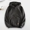 Hoodies masculinos Men Hoodie espessou o zíper com capuz com grande manguito elástico de bolso para o outono de estilo de streetwear de inverno