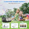 Automatic Bubble Machine Upgrade Bubble Blower with 2 Fans 50000 Bubbles Per Minute Bubbles for Kids Portable Bubble Maker 240408