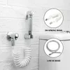 Prysznic Duche Toaleta Zestaw opryskiwaczy Chrome polerowany mosiężny montaż łazienki pojedynczy zimny zawór ręczny