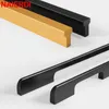 NAIERDI Black Cabinet Handles Aluminum Alloy Long Furniture Handle Kitchen Cabinet Knobs Wardrobes 600mm Door Pulls