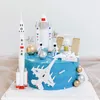 Décor de gâteau aérospatial décor astronaute gâteau topper mini modèle de navette spatiale pour l'espace anniversaire décorations de fête