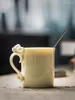 Kupalar el yapımı çiçek çay bardağı kız kahve seramik kupa zarif ev su yaratıcı çay fincan büyük kapasite fincan