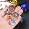 NAIERDI 30mm Yuvarlak Elmas Kristal Cam Dolap Dolabı Çekirken Renkli Çekme Knobs Mutfak Dolabı Kulpları Mobilya Tutamak