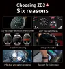 Watches Zordai 2023 Smart Watch ZD3+ 1,5 tum Men Bluetooth Call ECG Wireless Charging Ai Voice Fitness Tracker ZD3 Plus NFC Smartwatch