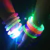 1PC Flash Dance Bracelets Wristbands LED Flashing Wrist Glow Bangle In The Dark Birthday Gift pulseras luminosas fluorescentes
