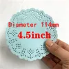 100pcs 4,5 polegadas de diâmetro 114mm 11colors de papel redondo de renda vintage doilies de scrapbooking artesanato doyley para decoração de Natal