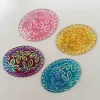 Nuovi 4pc fai -da -te 30mm*40mm AB Resin Oval Flatback Rhinestone Flower Wedding Pulsanti K31