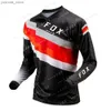 Koszulki rowerowe Topy Mens Bat Downhill Jersey Racing Motocross T-shirt enduro koszulka szybkie suchy rowerowe odzież Maillot Ciclismo Hombre Y240410