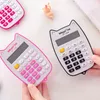 Calculadora fofa semelhante a um gatinho com 12 dígitos LED Exibir calculadora portátil portátil para estudantes funcionários de escritório adolescente