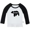 Babybär Mama Papa Bären Schwester Bruder Bär Neugeborene Baby T-Shirts Kleinkind Grafik Raglan Farbe Langarm Tee T-Shirt Tops