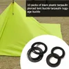 10 X plastic Self Sealing Snap Eyelets Grommet Tarpaulin Groundsheet Outdoor buckle tent Q5W0