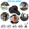 Breathable Hollow Bicycle Saddle Super Soft MTB Road Bike Saddle Shock Absorbing Comfortable Big Butt Bike Seat Safety Warning