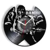 Rambo Movie Inspired Vinyl Music Record Wall Clock Man Cave Decor Soldier John Rambo Portrait Laser Etch Vinyl Disk Craft Clock