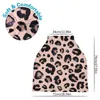 Coperchio di sedile per auto per bambini in leopardo nero rosa Coperchio per allattamento della sciarpa morbida elastica trasparente copertura passeggino per bambini