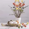 Décoration de fête oeufs de Pâques vignes décoratives avec pâte ronde rond nist de jardin pour la maison pour décorations en vase