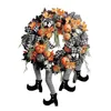 Halloween Witch Wreath Home Decor främre dörr Bat Pumpkin Maple Leaf Wreath Party Diy Decoration Wreaths Q08122819